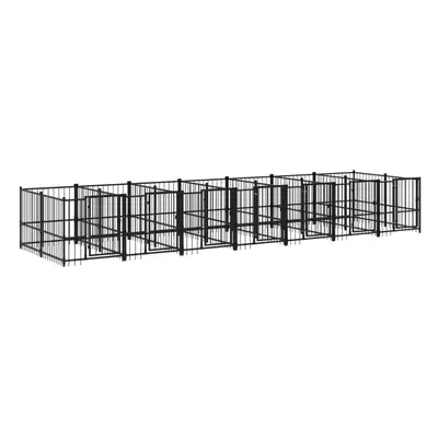 (679 x 193.5 x cm) vidaXL Outdoor Dog Kennel Steel Puppy Crate Pet Cage Enclosure Multi Sizes