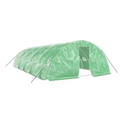 (green, x x 2.3 m) vidaXL Greenhouse Plant House with Steel Frame Polytunnel Greenhouse Green