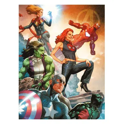 Avengers Dawn Of Battle Framed Canvas Print