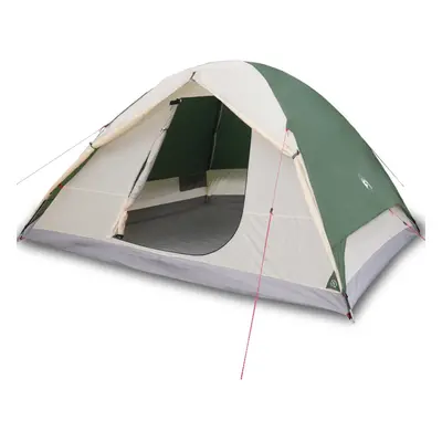 vidaXL Camping Tent Persons Dome Tent Lightweight Tent Green 190T Taffeta