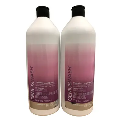 Redken Genius Wash Cleansing Conditioner Coarse Hair DUO 33.8 OZ Each