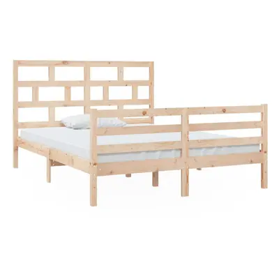 (brown, x cm) vidaXL Bed Frame Bed Base Bedstead Bedroom Mattress Foundation Solid Wood Pine