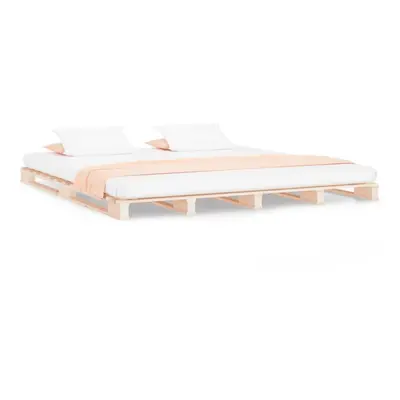 vidaXL Pallet Bed Home Bed Frame Bed Base 150x200 cm King Size Solid Wood Pine