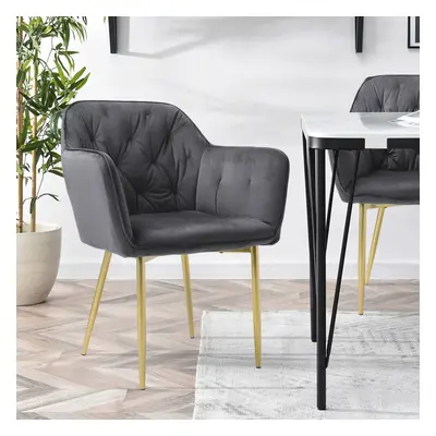 Velvet Upholstered Dining Chair