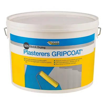 Everbuild Quick Drying Plasterers Grip Coat, Blue, Litre