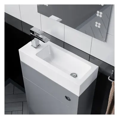 Milan 500mm x 200mm White Gloss Resin Basin