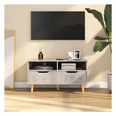 vidaXL TV Cabinet Concrete Grey Engineered Wood TV Stand Unit Stereo Cabinet