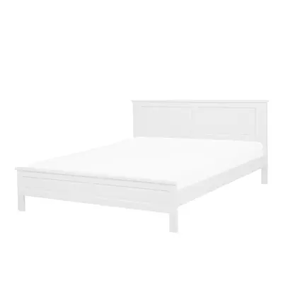 Bed OLIVET x cm (EU King Size) Wood White