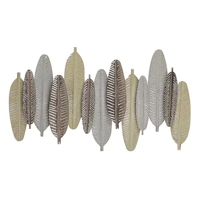 Wall Decor Feather ANTIMONY Metal Silver cm