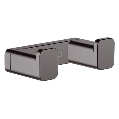 Hansgrohe AddStoris 3-inch Double Hook in Brushed Black Chrome