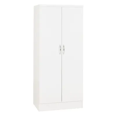 Nevada Door All Hanging Wardrobe in White Gloss Finish