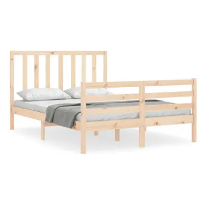 (brown, x cm) vidaXL Bed Frame Platform Bed with Headboard White Super King Size Solid Wood