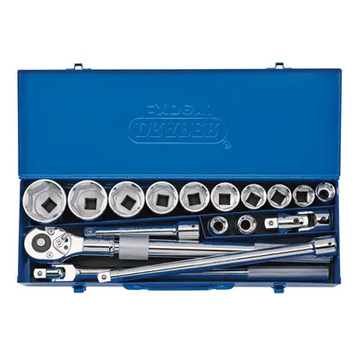 Metric Socket Set in Metal Case, 3/4"" Sq. Dr. (17 Piece)