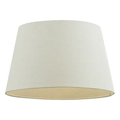 16" Inch Round Tapered Drum Lamp Shade Ivory Linen Fabric Cover Simple Elegant