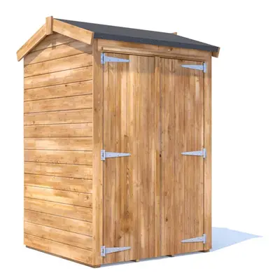 Dunster House Wooden Garden Shed 1.2m x 1.2m Outdoor Storage Building Overlord with Apex Roof an