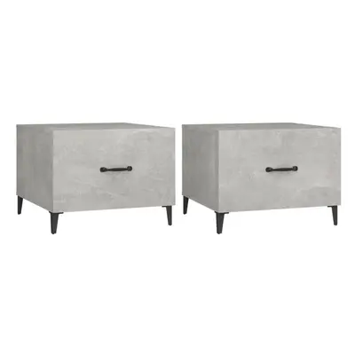 (Concrete grey, 2) vidaXL 1/2x Coffee Table with Metal Legs End Centre Accent Table Multi Colour