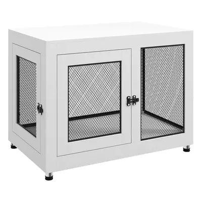 PawHut Pet Crate End Table w/ Soft Washable Cushion for Lage Medium Small Dogs