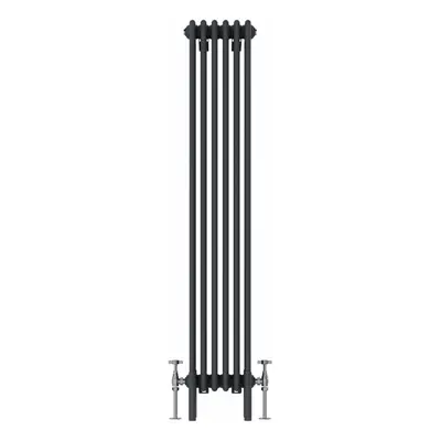 (1500x290mm, Anthracite) NRG Traditional Cast Iron Style Style Radiator Four Column Designer Bat