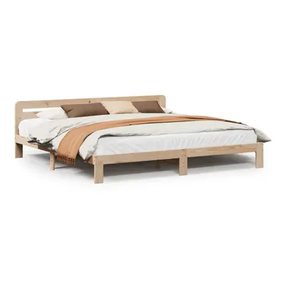 vidaXL Bed Frame without Mattress Bed Base Bedstead 200x200 cm Solid Wood Pine