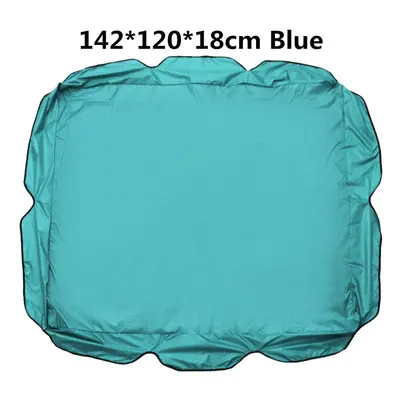 (Blue) 142*120*18CM Two-seat Swing Ceiling Canopy Dust-proof Shade Waterproof for Outdoor Courty