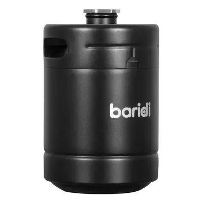 Baridi Stainless Steel Growler Keg 2L, Matte Black suitable for Soft Drinks and Beer- DH99