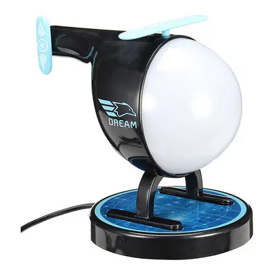 (Blue) Rechargeable USB Touch Sensor Helicopter LED Night Light Colorful Timer Atmosphere Lamp