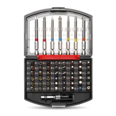 (A - Pcs Screwdriver Bits) Hi-Spec 56Pcs S2 Screwdriver Bits Tool Set With Handle Phillips Hexag