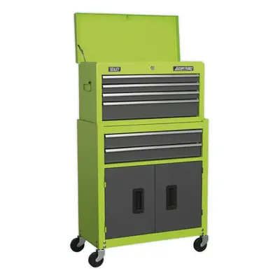 615 x x 705mm GREEN Drawer Topchest & Rollcab Combination Tool Chest Unit