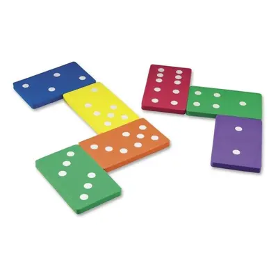 Learning Resources LRNLER6380 Foam Jumbo Dominoes - Multi Color, Piece