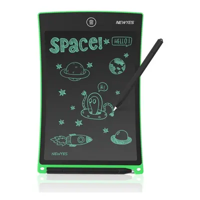 (Green) 8.5-Inch Writing Board Monochrome Screen Tablet Drawing Handwriting Pad Message Kids Edu