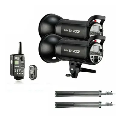 800Ws 2x Godox SK400II 400W 2.4G Studio Flash Strobe Light Head Kit