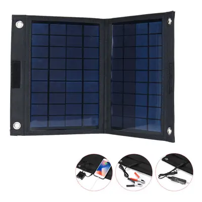 20W 18V Folding Solar Panel Charger USB Backpacking Power Bank Power Supply for Camping Travel