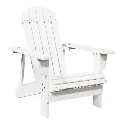 (white) vidaXL Adirondack Chair Outdoor Chair Patio Garden Chair Seat Solid Wood Fir