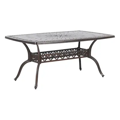 Garden Dining Table x cm Brown LIZZANO