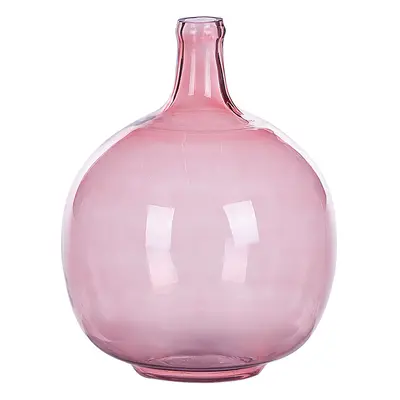 Decorative Vase CHAPPATHI Glass Pink