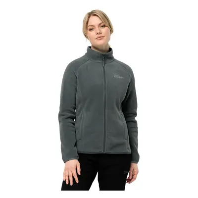 (XS, Slate Green) Jack Wolfskin Womens Moonrise Full Zip Warm Recycled Fleece Sweater