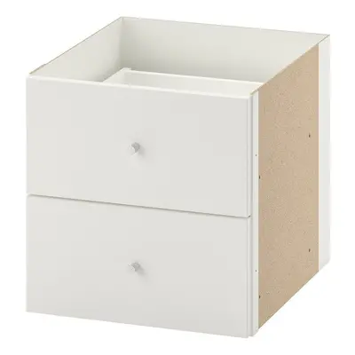 KALLAX Insert with drawers, white 33x33 cm