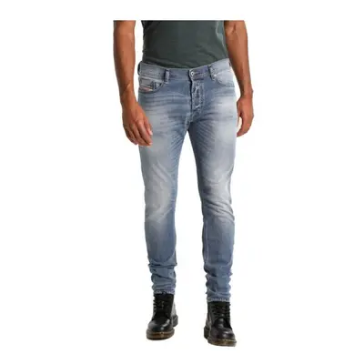 (W27 L32) DIESEL TEPPHAR 0842H Mens Denim Jeans Stretch Slim Fit Carrot Denim Blue Pants