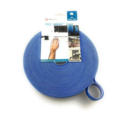 (Blue, 25m) VELCROÂ® Hook and loop ONE-WRAPÂ® double sided Strapping