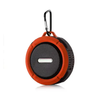 (Orange) Outdoor Waterproof BT Speaker, Wireless Portable Speaker with Enhanced 3D Stereo Bass S