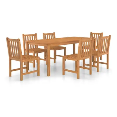 (7) vidaXL Solid Wood Teak Garden Dining Set Patio Table Furniture Multi Models