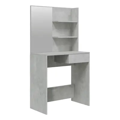 (Concrete grey) vidaXL Dressing Table with Mirror Bedroom Makeup Vanity Desk Cosmetic Table