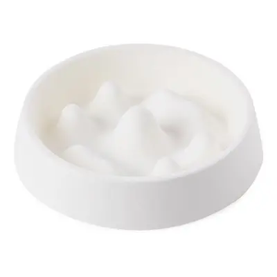 (White) Pet Feeding Bowl Prevent Obesity PP Material Dog Supplier