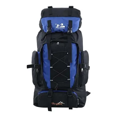 (Blue) 60L Nylon Backpack Waterproof Sports Travel Hiking Climbing Shoulder Bag Unisex Rucksack