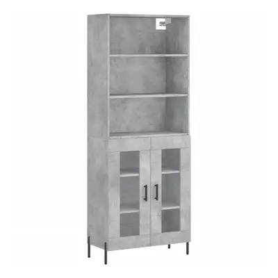 (concrete grey, glass doors) vidaXL Highboard Sideboard Storage Cabinet Home Side Cabinet Engine