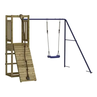 (solid impregnated pinewood) vidaXL Outdoor Playset Wooden Playground Set Swing Set Impregnated 