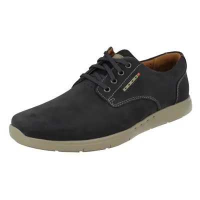 (UK 7, Navy (Blue)) Mens Clarks Unstructured Casual Lace Up Shoes Unlomac Edge - G Fit