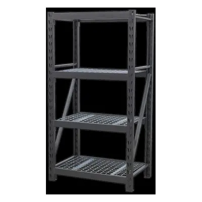 Heavy-Duty Racking Unit with Mesh Shelves 640kg Capacity Per Level 978mm