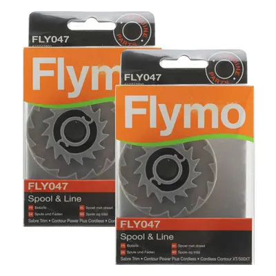 Flymo Genuine Contour Power Plus Cordless Strimmer Spool & Line (Pack of 2, FLY047)