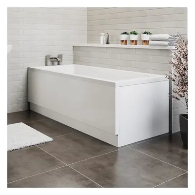 Modern Acrylic Bath Panel Pack Set Side End Gloss White Bathroom